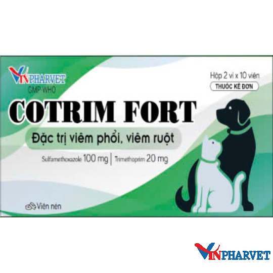 Viên nén CONTRIM FORT- Đặc trị Viêm Phổi, Viêm Ruột